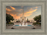 Denver Temple Evening Fountain