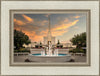 Denver Temple Evening Fountain