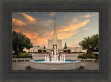 Denver Temple Evening Fountain