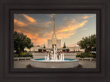 Denver Temple Evening Fountain