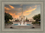 Denver Temple Evening Fountain