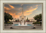 Denver Temple Evening Fountain