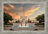 Denver Temple Evening Fountain