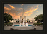 Denver Temple Evening Fountain