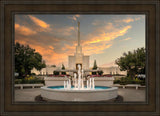 Denver Temple Evening Fountain