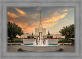 Denver Temple Evening Fountain