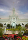 Mount Timpanogos Temple Morning Garden