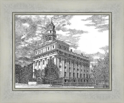 Nauvoo Illinois Temple - Strippled Sky