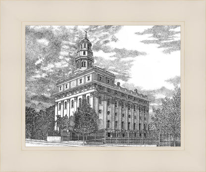 Nauvoo Illinois Temple - Strippled Sky