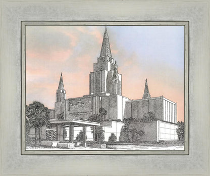 Oakland California Temple Sunset