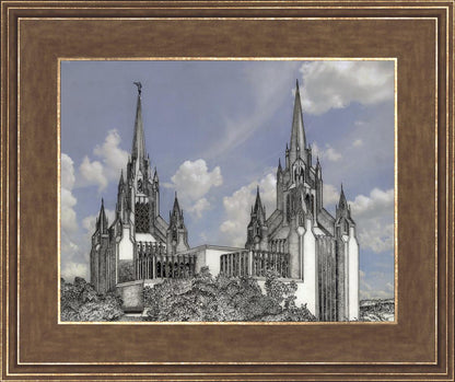 San Diego California Temple - Grey Sky