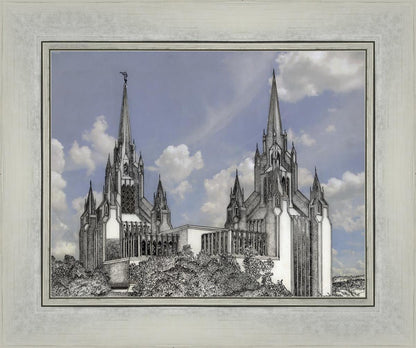 San Diego California Temple - Grey Sky