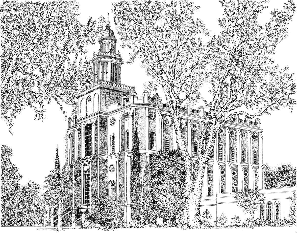 St. George Utah Temple Winter
