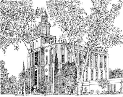 St. George Utah Temple Winter