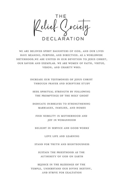 The Relief Society Declaration