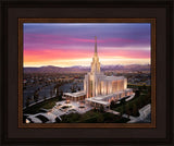 Oquirrh Mountain Pink Sunset Aerial