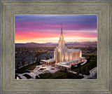 Oquirrh Mountain Pink Sunset Aerial