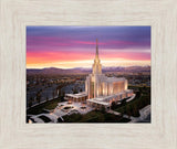 Oquirrh Mountain Pink Sunset Aerial