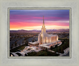 Oquirrh Mountain Pink Sunset Aerial