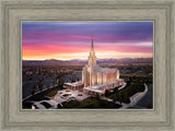 Oquirrh Mountain Pink Sunset Aerial