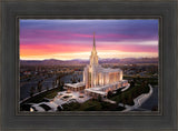 Oquirrh Mountain Pink Sunset Aerial