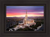 Oquirrh Mountain Pink Sunset Aerial