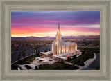 Oquirrh Mountain Pink Sunset Aerial