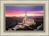 Oquirrh Mountain Pink Sunset Aerial