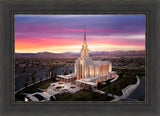 Oquirrh Mountain Pink Sunset Aerial