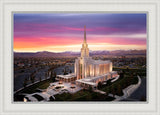 Oquirrh Mountain Pink Sunset Aerial