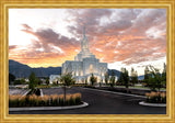 Orem Utah Fiery Sky Sunrise Large Wall Art