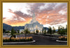 Orem Utah Fiery Sky Sunrise Large Wall Art