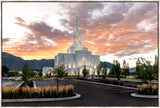 Orem Utah Fiery Sky Sunrise Large Wall Art