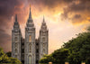 Salt Lake Temple Through the Clouds