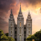 Salt Lake Temple Through the Clouds