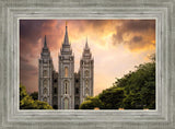 Salt Lake Temple Through the Clouds