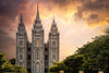 Salt Lake Temple Through the Clouds