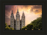 Salt Lake Temple Through the Clouds