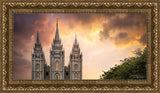 Salt Lake Temple Through the Clouds