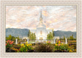 Orem Utah Sunrise Flowers Large Wall Art