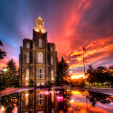 Logan Utah Fiery Sunset