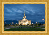 Saratoga Springs Utah Blue Night Large Wall Art