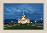 Saratoga Springs Utah Blue Night Large Wall Art