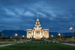 Saratoga Springs Utah Blue Night Large Wall Art