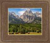 Panorama of Grand Teton Mountain Range, Wyoming