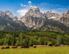 Panorama of Grand Teton Mountain Range, Wyoming