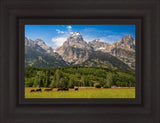 Panorama of Grand Teton Mountain Range, Wyoming