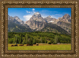 Panorama of Grand Teton Mountain Range, Wyoming