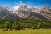 Panorama of Grand Teton Mountain Range, Wyoming