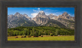 Panorama of Grand Teton Mountain Range, Wyoming